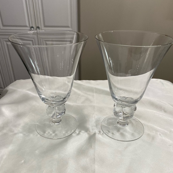 SET OF 3 BLANKA BY MALERAS SWEDEN CRYSTAL WATER GOBLETS - Picture 3 of 10